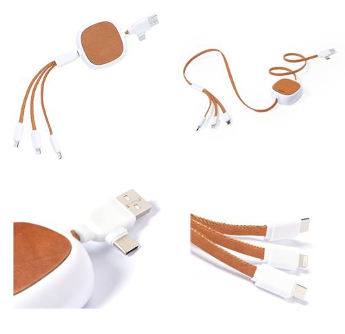 Recycled Leather Charging Cable Sherat RCS