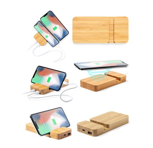 Bamboo Smartphone Holder Wireless Charger