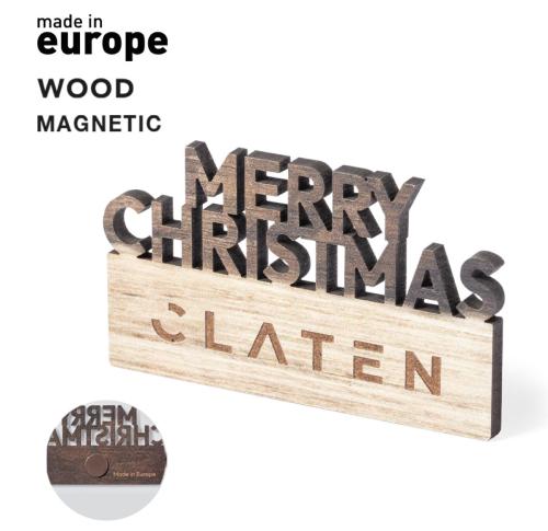 Wooden Merry Christmas Magnet Rivond