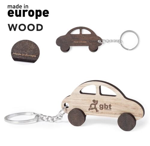 Promotional Printed Wooden Car Shaped Keyrings