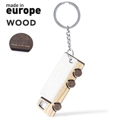 Custom Printed Wooden Lorry Shaped Keyrings