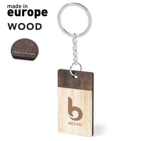 Rectangular Wooden Keyring