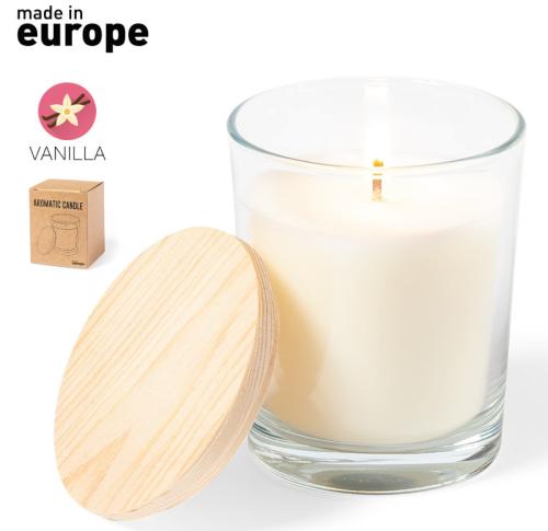 Branded Scented Candles Bamboo Lid Glass Jar