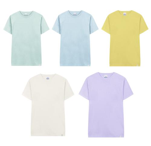 Unisex Adult T Shirt 100% Organic Cotton Pastels