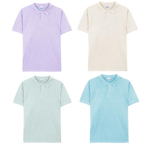 Unisex Adult Organic Polo Shirt 100% Pique Cotton Pastel