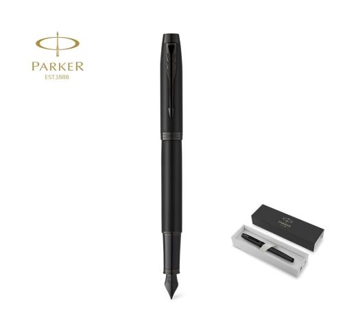 Parker Branded Fountain Pen Stainless Steel Black Chrome