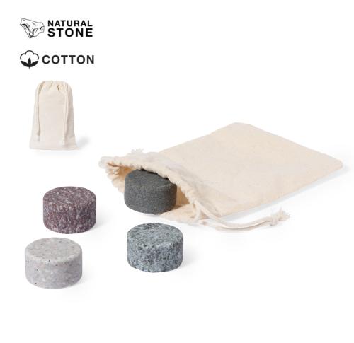 Custom Stone Reusable Granite  Ice Cubes Cotton Gift Pouch