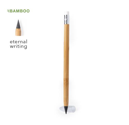 Printed Eco Everlasting Bamboo Rusable Pencil With Eraser 