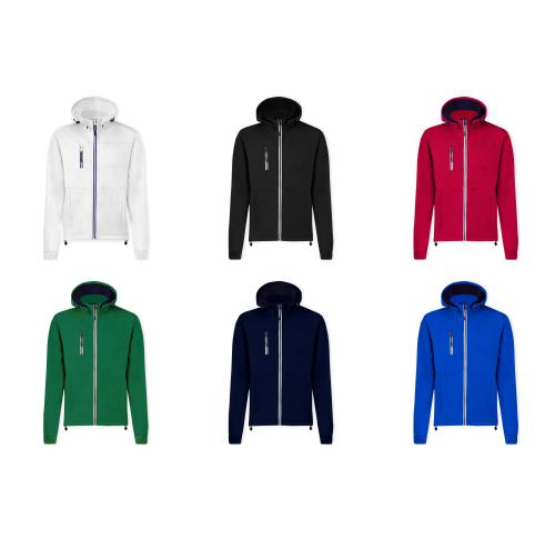 Custom Soft Shell  Zipped Hoodies Wind and Water Resistant