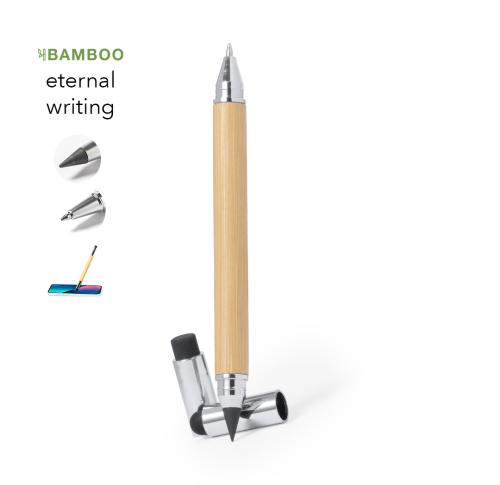 Branded Bamboo Touch Screen Pen and Everlasting Pencil