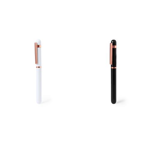 Printed Rose Gold Rollerball Touch Screen Pens Blue Ink