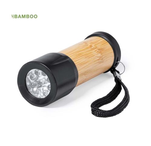 Promotional Bamboo 9 LED Torches Gift Boxed