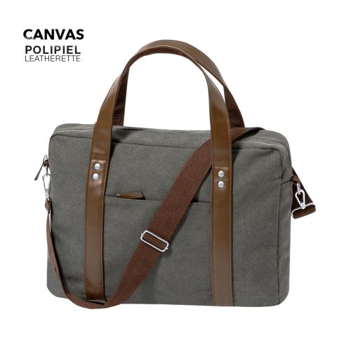Luxury Printed Canvas Document Bags Laptop Compartment