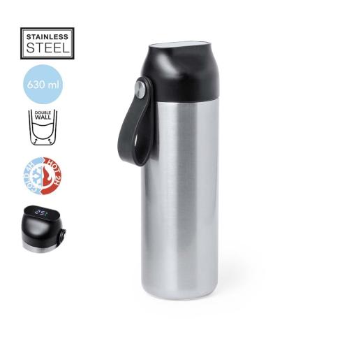 Custom Stainless Steel Insulated Bottles 630ml Temperature Indicator