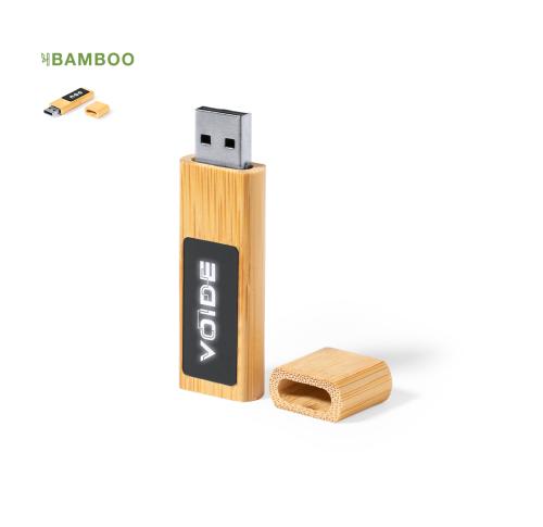 Custom USB Memory Sticks Flash Drives Bamboo LED 16GB