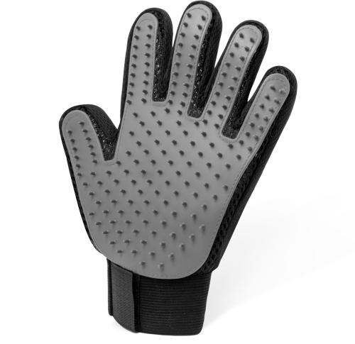 Custom Pet Grooming Gloves Soft Polyester TPR Bristles
