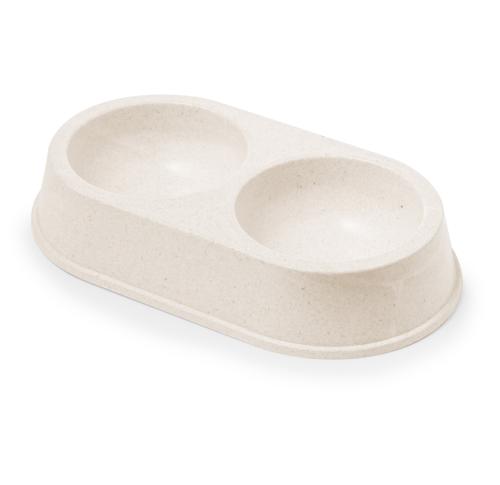 Printed Eco Bamboo Fibre  Double Compartment Pet Bowls