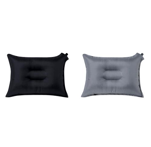 Branded Recycled Self-Inflating Travel Pillow Soft Polyester