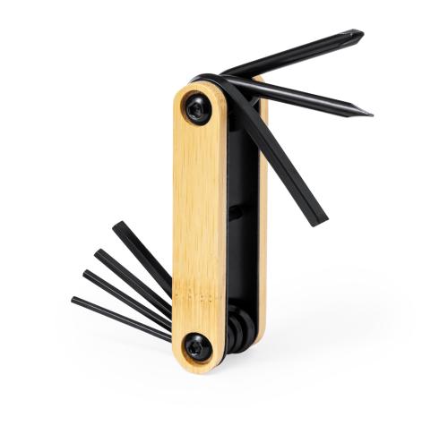 Promotional Carbon Steel Multitool Bamboo Case