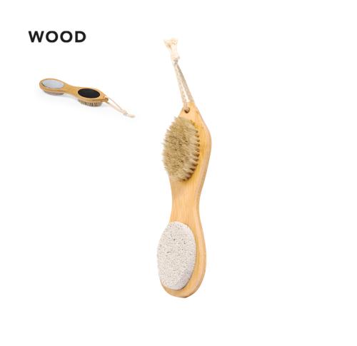 Branded Wooden Exfolioting Massage Brushes Pumic Stone