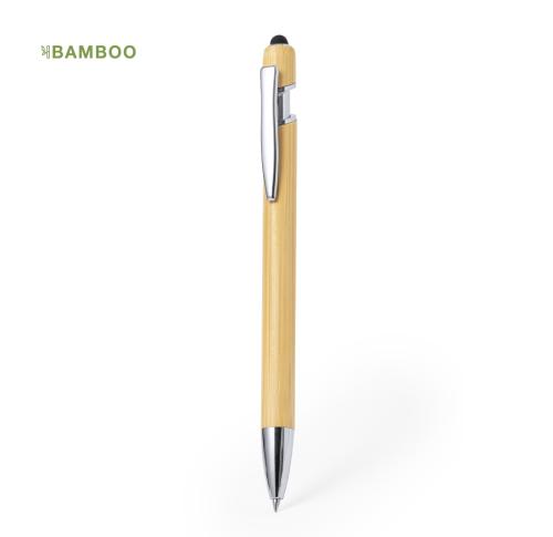 Printed Push Button Stylus Pens Bamboo