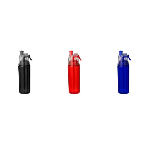 Printed Transparent 600ml Sports Bottle Integrated Face Spritzer