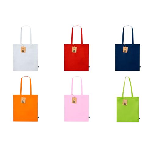 Printed Fairtrade Cotton Tote Shopping Bags Long Handles  420x380mm