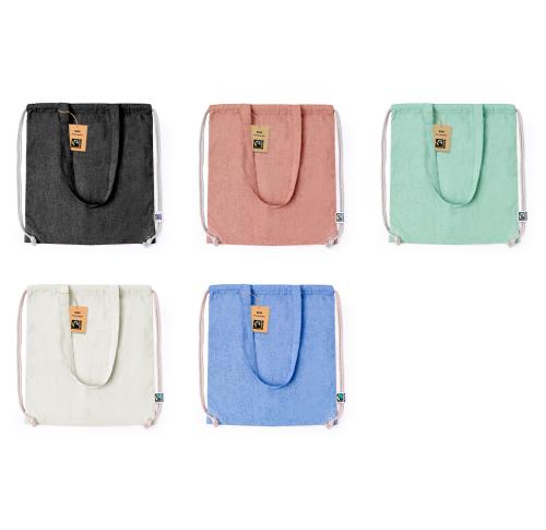 Printed Fairtrade Cotton Drawstring Bags 420x380mm