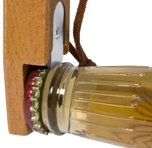 Promotional Eco Wooden Bottle Opener Hanging Loop