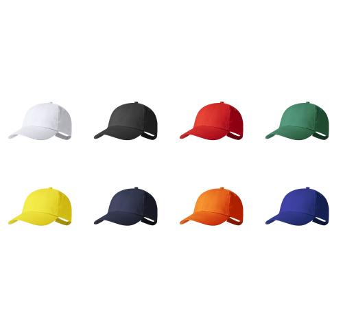Promotional Cotton Baseball Caps Velcro Fastening 6 Panels