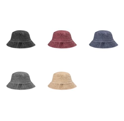 Printed Fishing Bucket Hats Faded Washed Cotton 