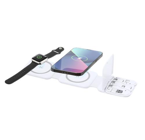Branded 15W Foldable Magnetic Wireless Chargers For 3 Devices 