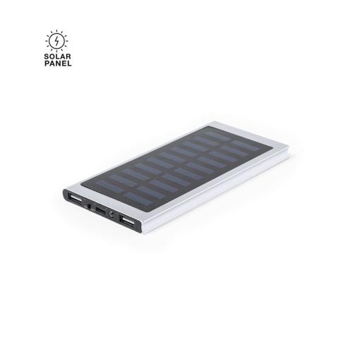 Custom Solar Power Banks 8000 mAH Aluminium 2 USB Outputs
