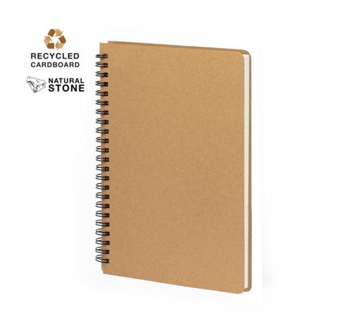 Printed Spiral Bound Cardboard Cover Notebooks Natural Stone Eco