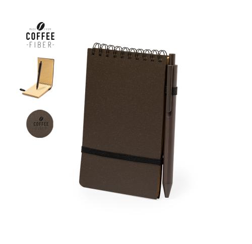 Printed Notebooks Eco Coffee Fibre Spiral Bound Matching Pen