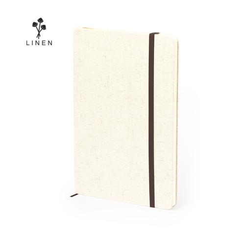 Printed Soft Linen Hard Cover Notebook 80 Plain Sheets