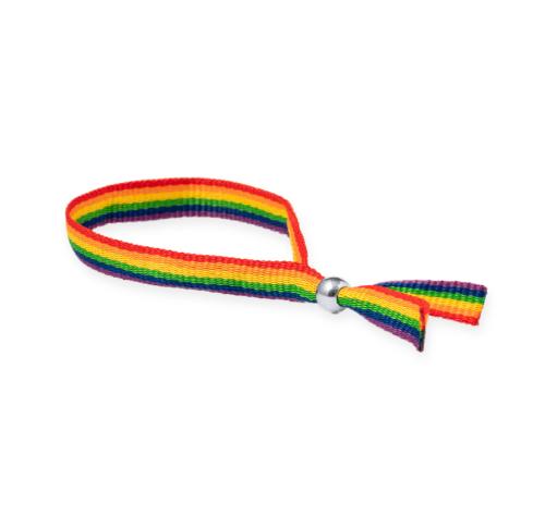 Custom LGBGTQ Pride Rainbow Fabric Wrist Band
