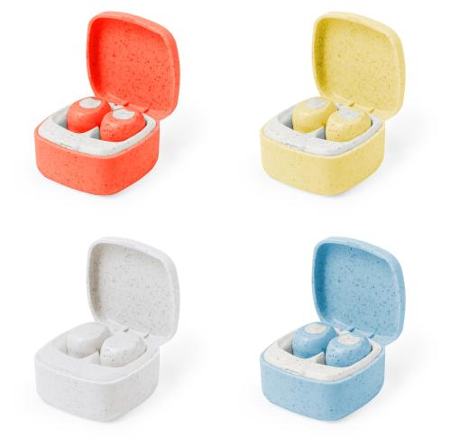 Promotional Wheatstraw Earphones Bluetooth® 5.0 connection