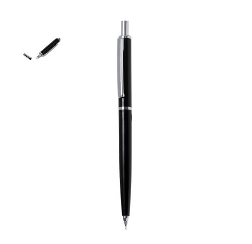 Promotional Mechanical Pencil Black Barrel Chrome Plated With Eraser