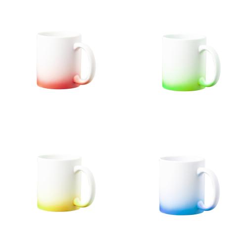 Custom Printed Ombre 350ml Ceramic Mugs Matte Finish Sublimation