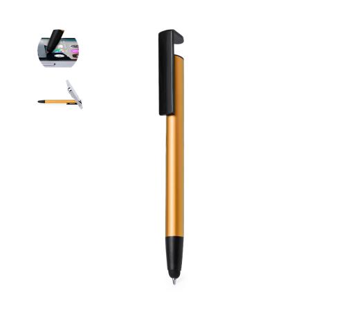 Branded Aluminium Push Button Pen Integraded Smartphone Holder