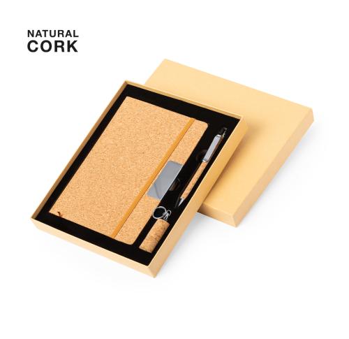 Custom Printed Notepad and Ball Pen Sets 16GB USB Memory Stick Cork