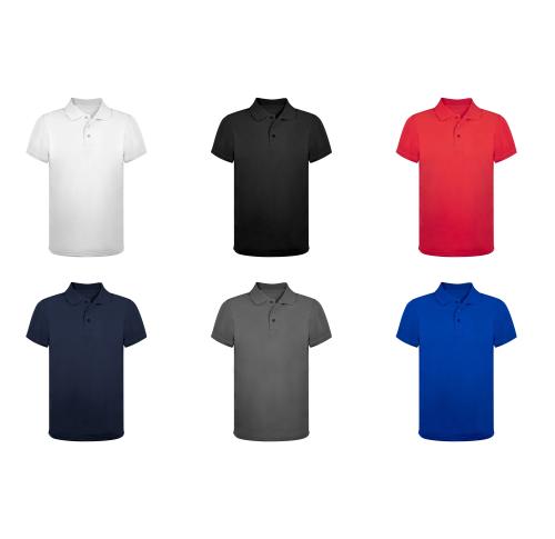 Custom Printed Technical Polo Shirts Polyester 3 Stylish Buttons