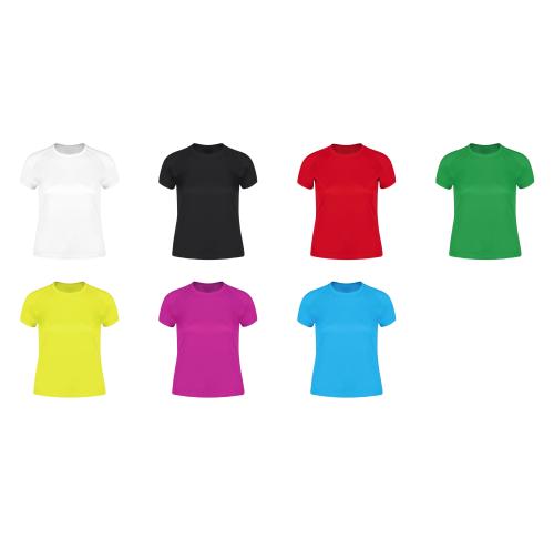 Promotional Womens Technical T Shirt Polyester Round Neck