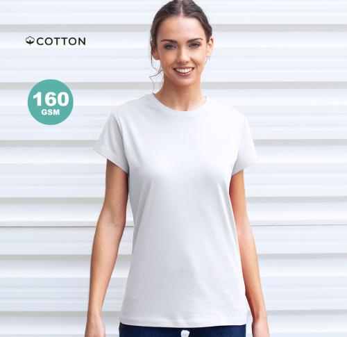 Branded Womens White T Shirts 100% Cotton Tubular Design No Seams
