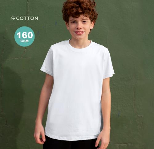 Branded White Kids T Shirt 100% Cotton No Seams