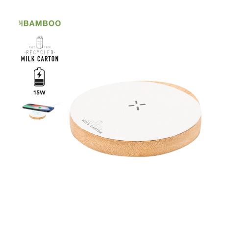 Branded Circular 15W Wireless Charger Eco Milk Cartons