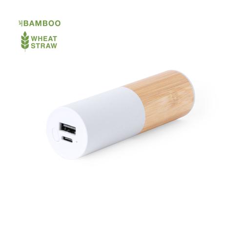 Branded Bamboo Portable Smartphone Power Packs 4500 mAh