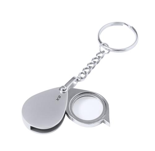 Promotional Metal 8x Magnifying Glass Keyrings