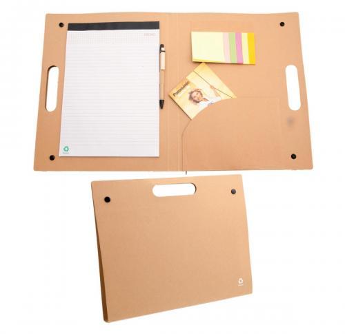 Printed Recycled Cardboard Document Folders Stud Fastening 